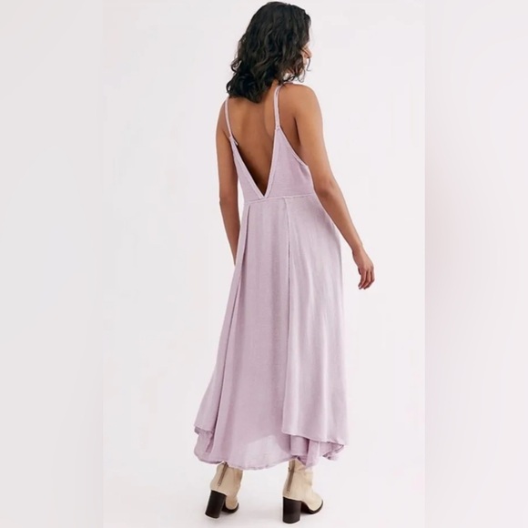 Women’s Free People Endless Summer Lavender Swing  Low Back Pullover Midi Dress - Picture 2 of 12
